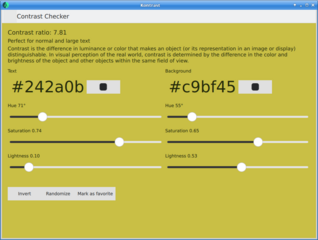 check contrast ratio between 2 colors