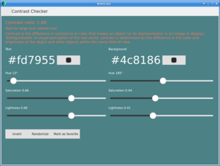 check contrast ratio between 2 colors