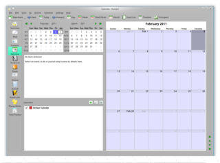 calendar and personal organizer
