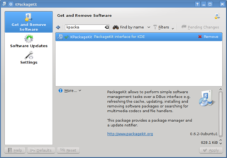 KDE package management tool - transitional package