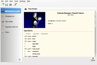 Recipe view.