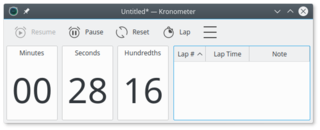 simple stopwatch application