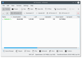 BitTorrent client based on the KDE platform