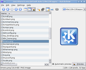 KDE image/slideshow viewer