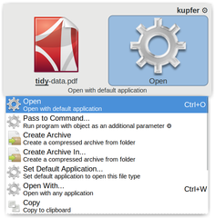 Example actions for a PDF document