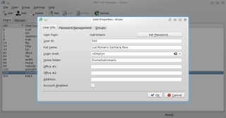 user and group administration tool