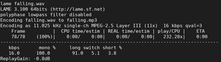 MP3 encoding library (frontend)