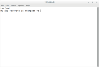 My app favorite is leafpad!