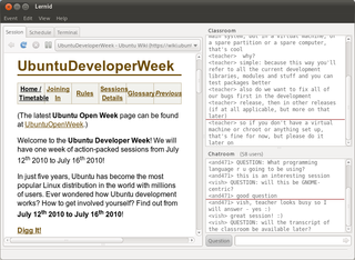client to easily connect to Ubuntu classroom events