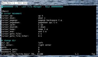 simple but powerful file manager for the UNIX console