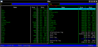 simple but powerful file manager for the UNIX console