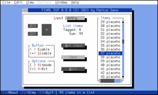 Test and example programs for the final cut widget toolkit