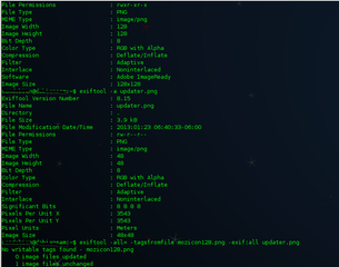 exiftool screenshot