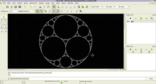 Appollonius Gasket in LibreCAD