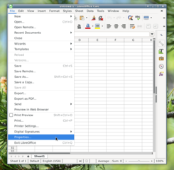 office productivity suite -- spreadsheet