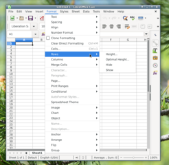 office productivity suite -- spreadsheet