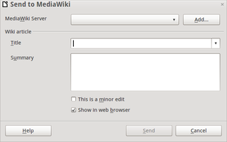 LibreOffice extension for working with MediaWiki articles