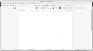 Blank document in libreoffice writer on Debian Testing