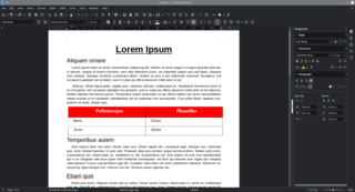 office productivity suite -- word processor