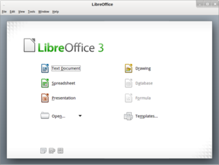 Libreoffice Main Screen
