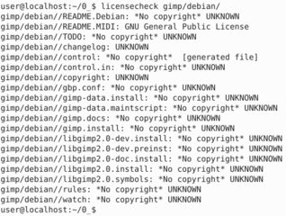 simple license checker for source files