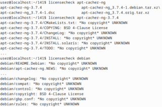 simple license checker for source files