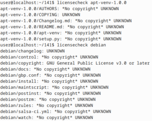 simple license checker for source files