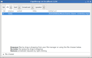 SFX tab with one song added