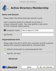 Desktop utility for joining Active Directory domains
