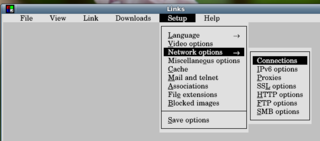Menu-Setup-Network options