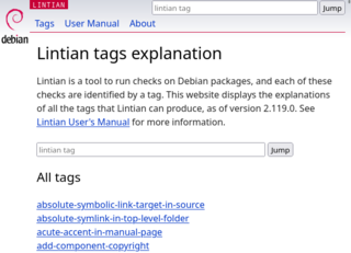 Static Site Generator for Lintian tags' explanations