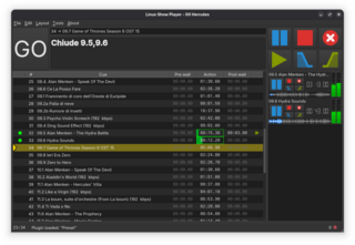 Free cue player designed for sound-playback in stage productions