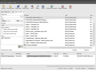 Port of the Windows file-sharing program, DC++