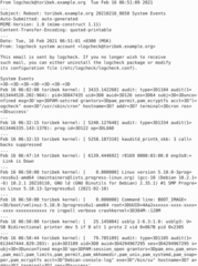 logcheck - from letter  - "System Events" 