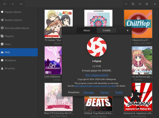 Lollypop is a modern music player for GNOME