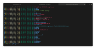 ls command with a lot of pretty colors and some other stuff