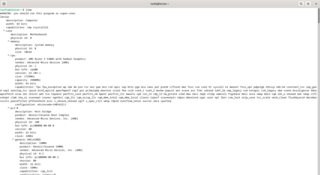 information about hardware configuration