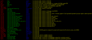 unfiltered, indented, colored output