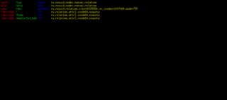 filtered, indented, colored output