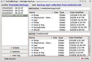 rsync-based GUI data backup utility