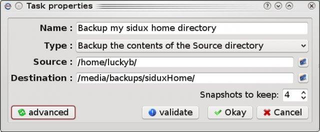 rsync-based GUI data backup utility