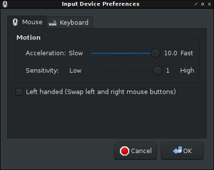 LXDE keyboard and mouse configuration