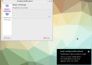 LXQt notification daemon