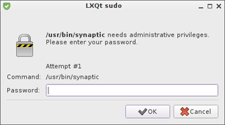 Graphical Qt frontend for plain sudo