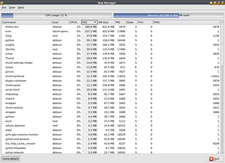 LXDE task manager