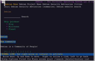 classic non-graphical (text-mode) web browser