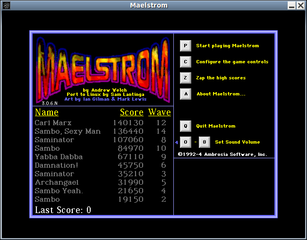 Arcade-style game resembling Asteroids