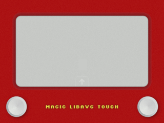 Retro game goes multitouch: use two knobs to paint a picture