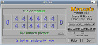 Implementation of the simple board game called Mancala