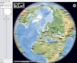 globe and map widget